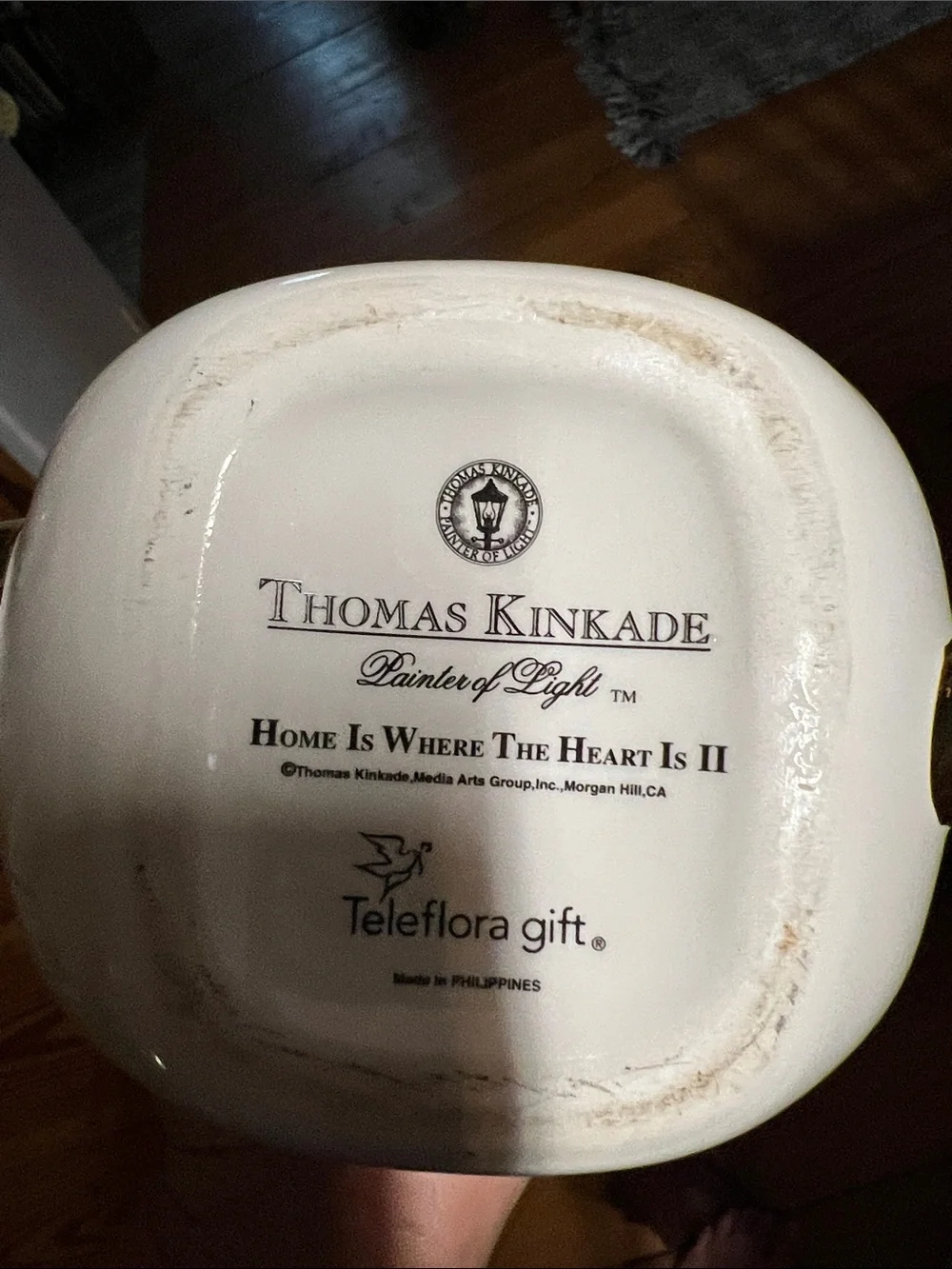 Thomas Kinkade white ceramic